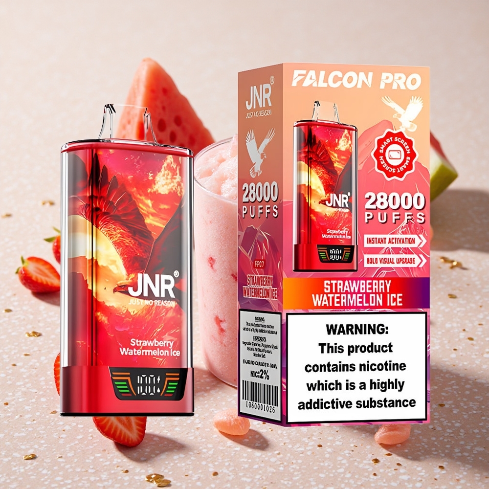 JNR Falcon Pro 28000 Jednorázová Vape Jahoda Meloun Led 30ml 950mAh