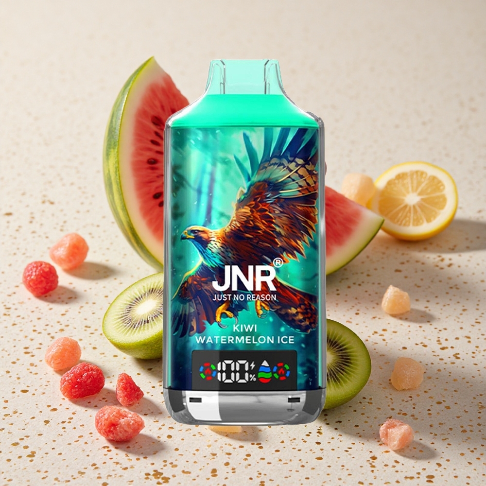 JNR Falcon X 18000 Puffs Jednorázová Vape Kiwi Vodní meloun Led s 750mAh Baterií a 24ml Tekutinou