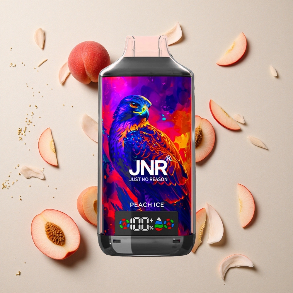 JNR Falcon X 18000 Puffs Kapacita Baterie 750mAh Broskvový Led