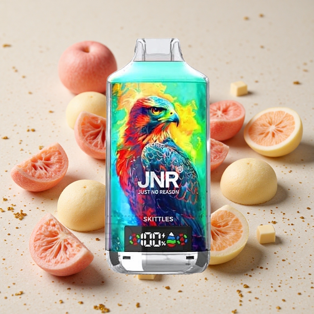 JNR Falcon X 18000 Puffs Skittles 750mAh 24ml Dvojitá síťová cívka a dvojité jádro