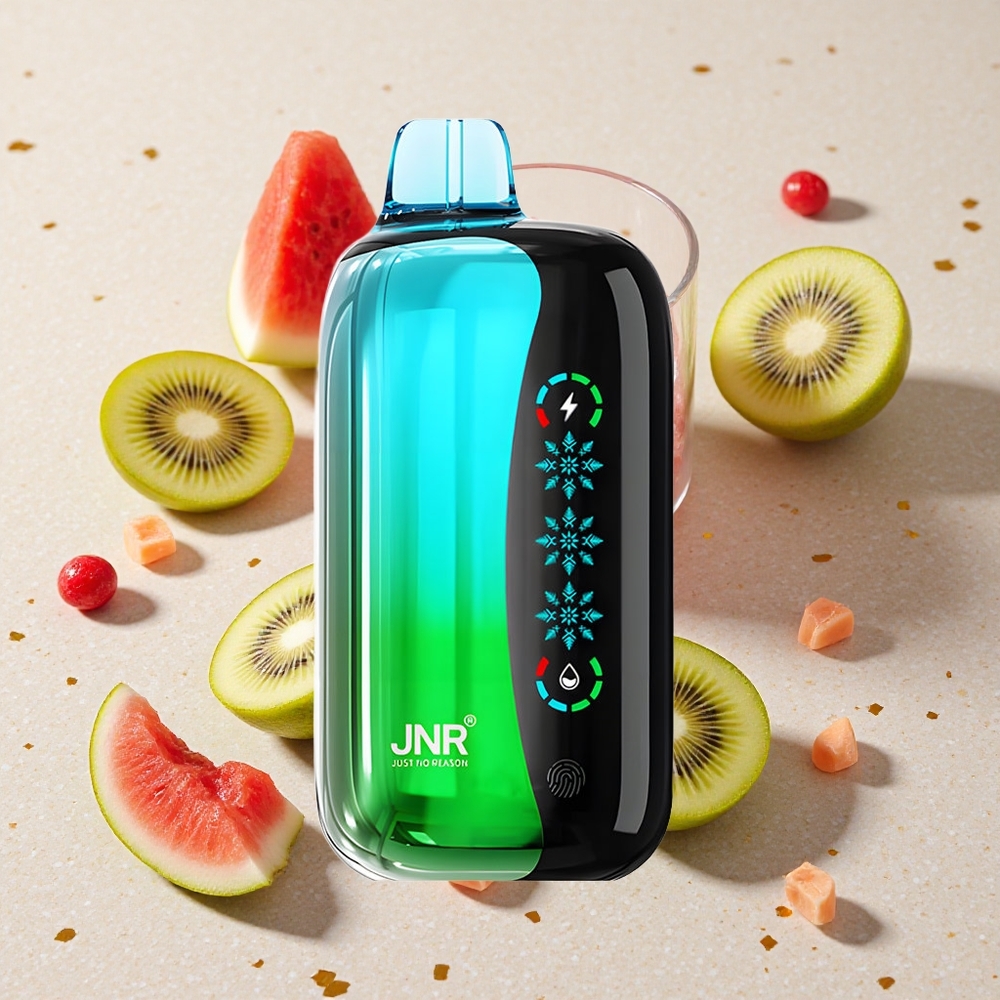 JNR Flex Ice 21000 Puffs Jednorázová Vape Kiwi Meloun Led s Nastavitelným Ledem a Typ-C Nabíjení