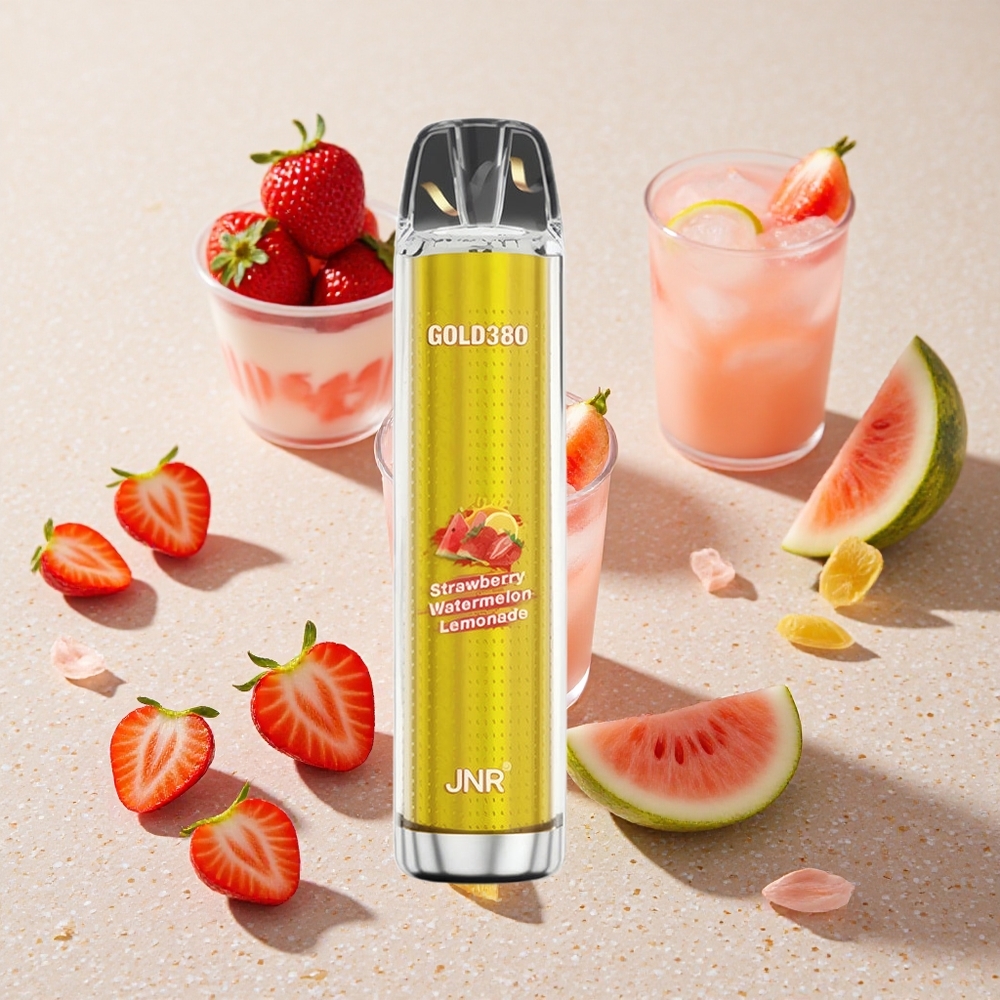 JNR Gold380 6000 Puffs Jahoda Meloun Limonáda 1500mAh Baterie