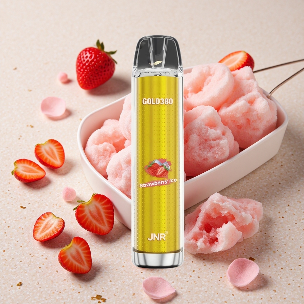 JNR Gold380 6000 Puffs Jednorázová Vape Jahodový Led 1500mAh 13ml