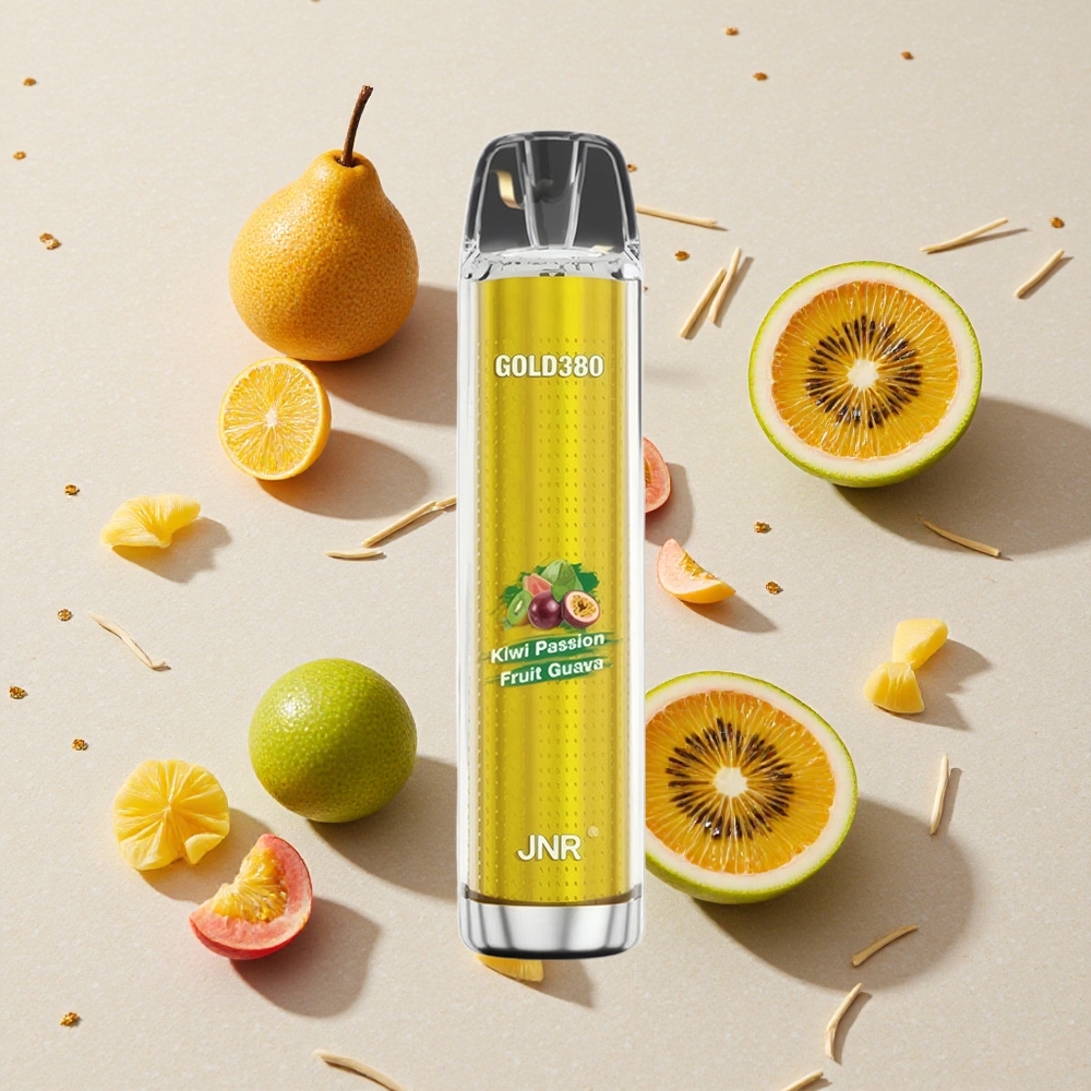 JNR Gold380 6000 Puffs Jednorázová Vape Kiwi Mučenka Guava 1500mAh 1.0ohm