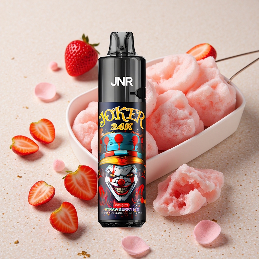 JNR Joker 24000 Puffs Jahodový Led 10ml Nádržka 800mAh Baterie