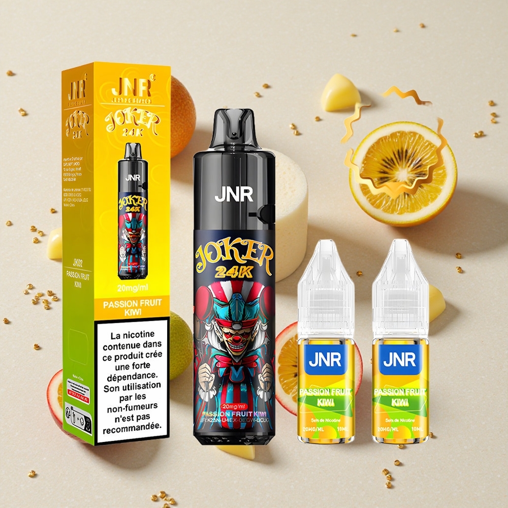 JNR Joker 24000 Puffs Jednorázová Vape Maracuja Kiwi 2% Obsah Nikotinu 800mAh Baterie