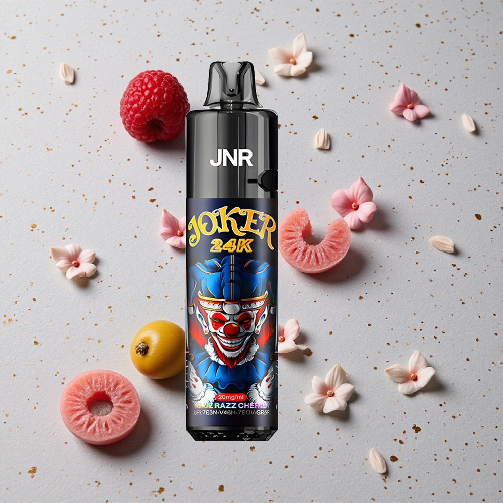 JNR Joker 24000 Puffs Modrá Malina Třešeň 2% Nikotinu 800mAh Baterie