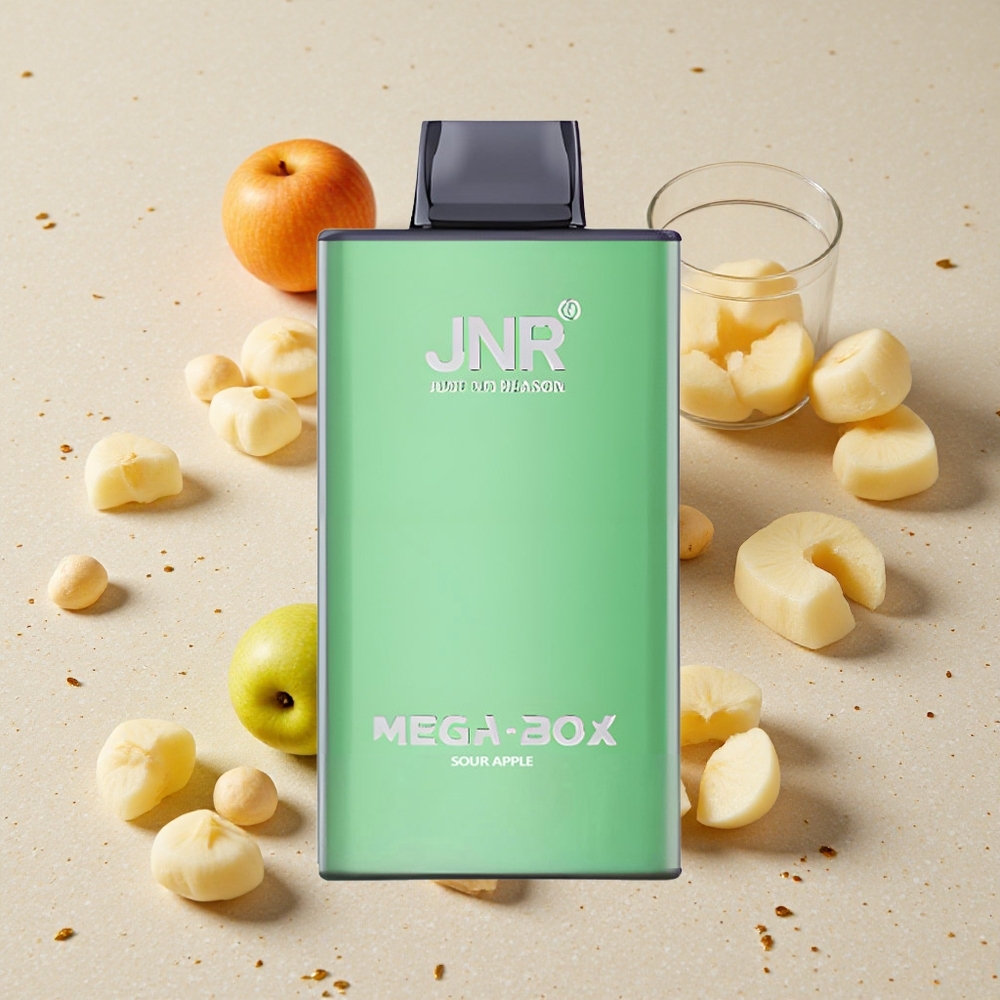 JNR Mega Box 25000 Puffs Jablko Kyselé 30ml Kapacita E-liquid 850mAh Baterie