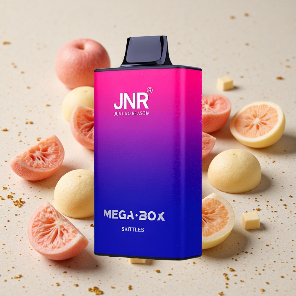 JNR Mega Box 25000 Puffs Jednorázová Vape Dužina Skittles 30ml Kapacita 2% Nikotinu