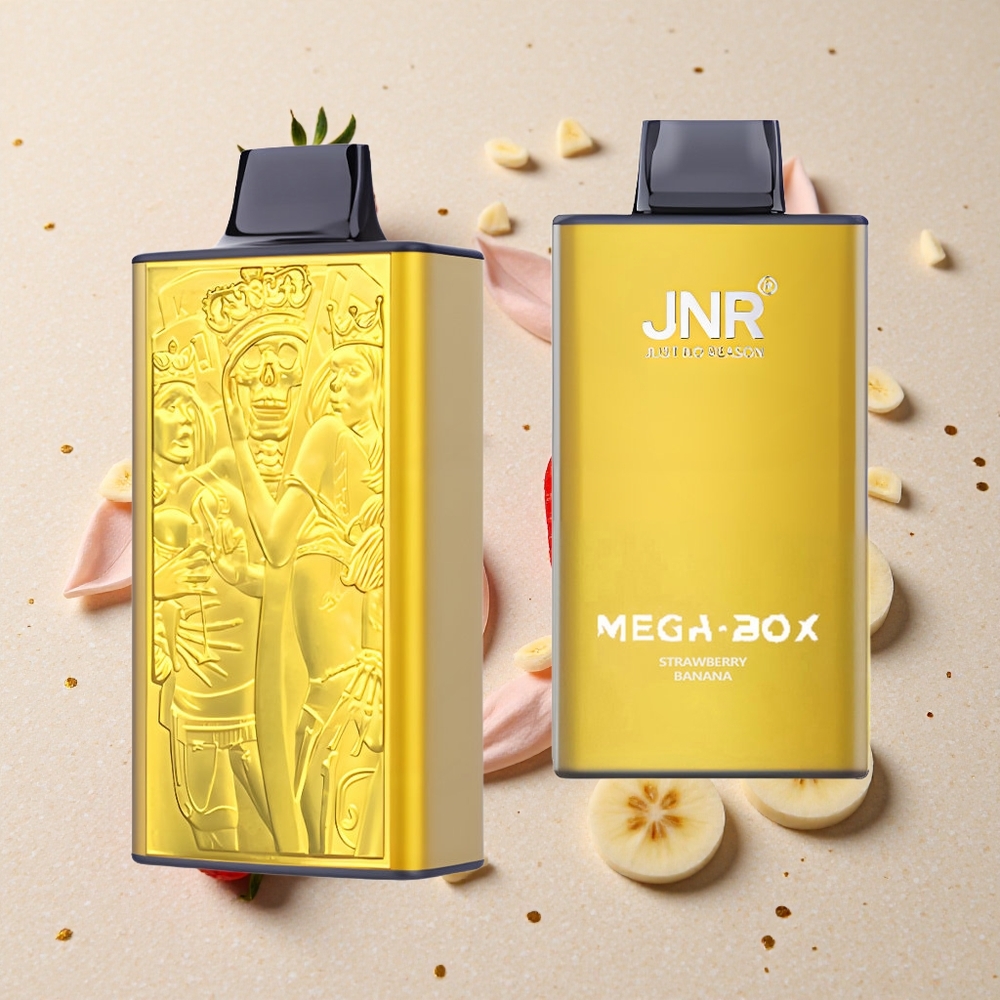 JNR Mega Box 25000 Puffs Jednorázová Vape Jahoda Banán 30ml Kapacita E-liquid a 850mAh Kapacita Baterie