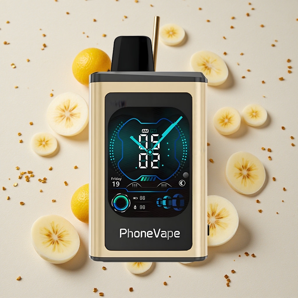 JNR PhoneVape 30000 Puffs Banánový led Rechargeable 850mAh Turbo Mode