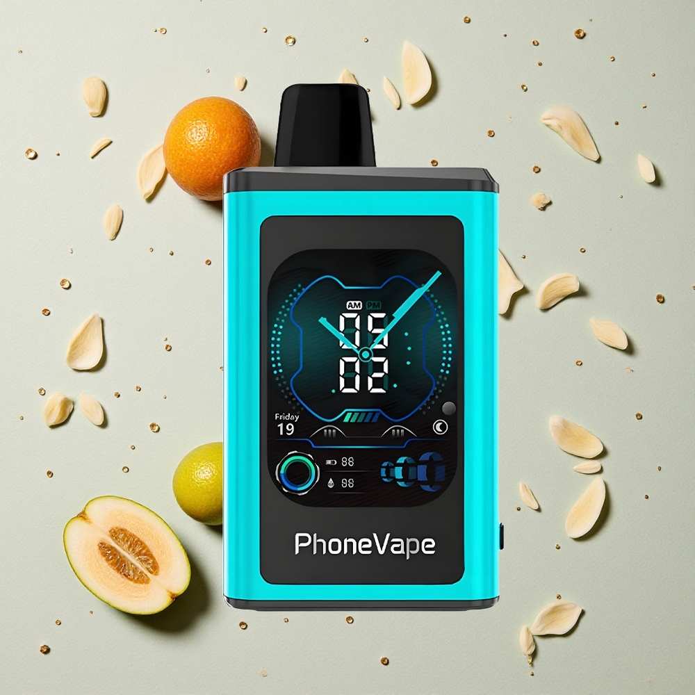 JNR PhoneVape 30000 Puffs Miami Máta 850mAh Typ-C Nabíjecí Baterie Plná Displejová Obrazovka