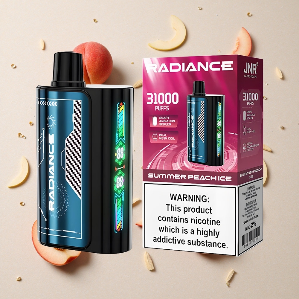JNR Radiance 31000 Puffs Letní Broskvový Led 28ml E-liquid 950 mAh Baterie