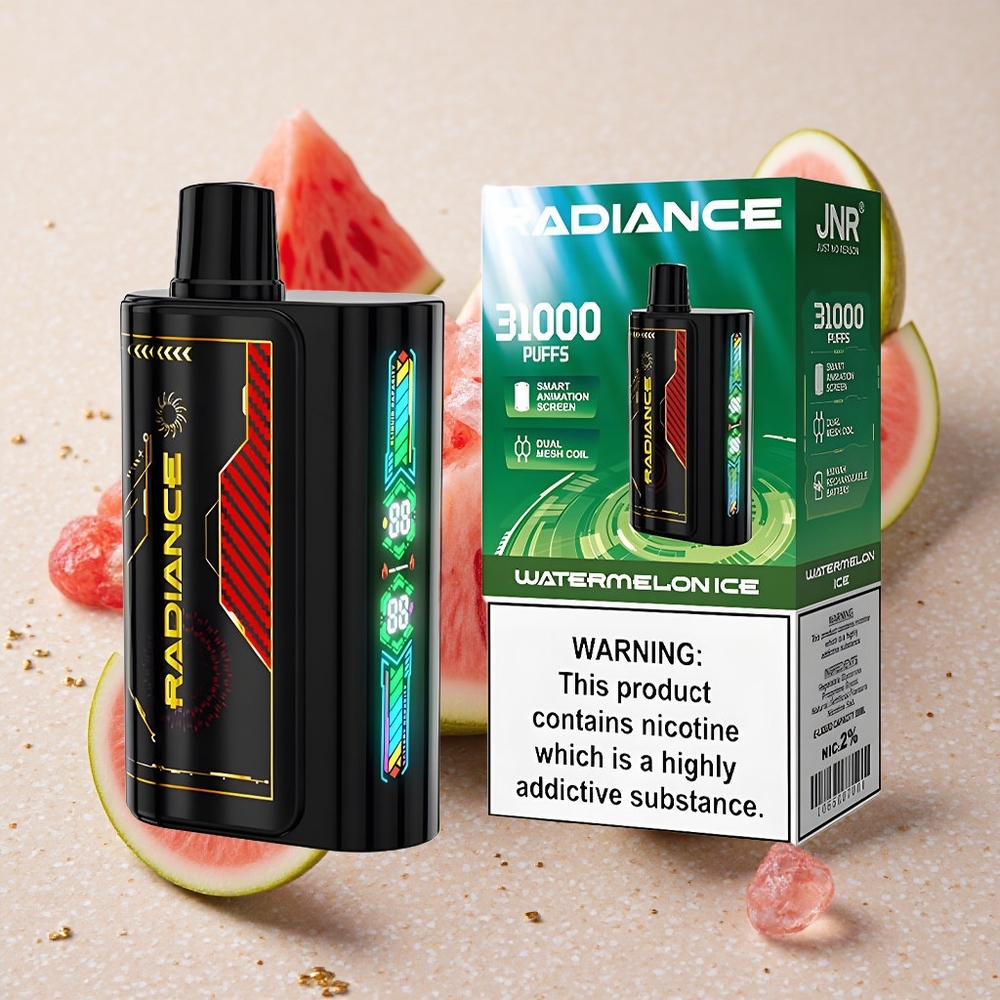 JNR Radiance 31000 Puffs Vodní Meloun Led 28ml Dual Mesh Coil