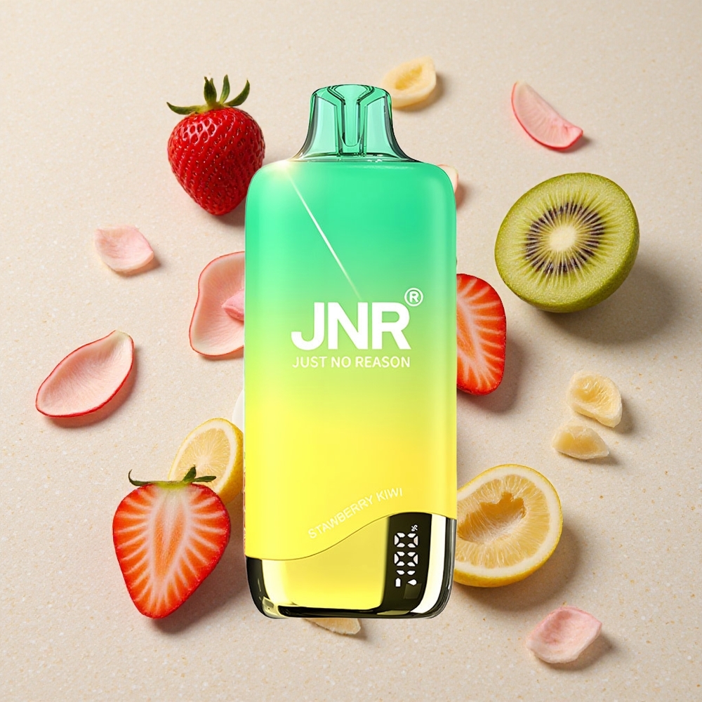 JNR Rainbow 10500 Puffs Jednorázová Vape Jahoda-Kiwi 18ml 0,8ohm Mřížkové Válec