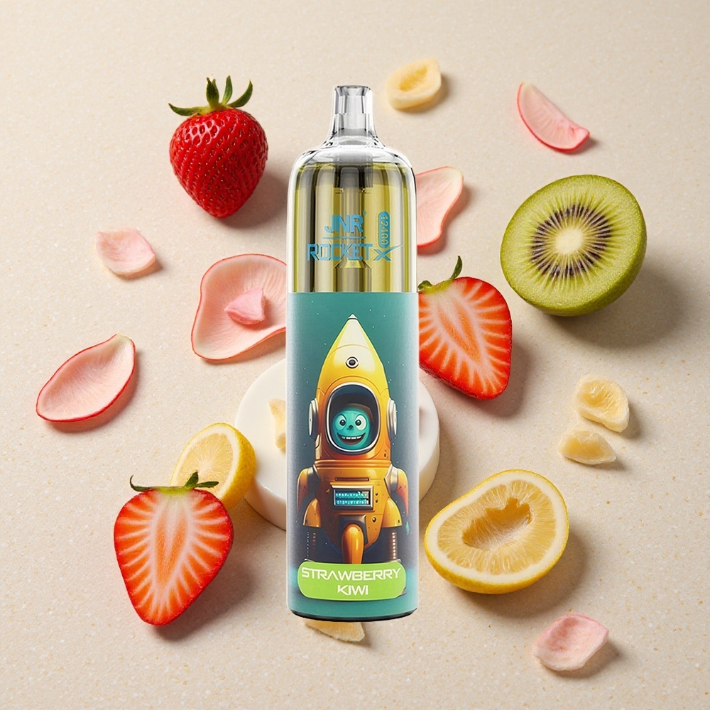 JNR Rocket-X 12400 Puffs Jahoda Kiwi Nastavitelný Průtok Vzduchu 25ml Kapacita E-liquidu