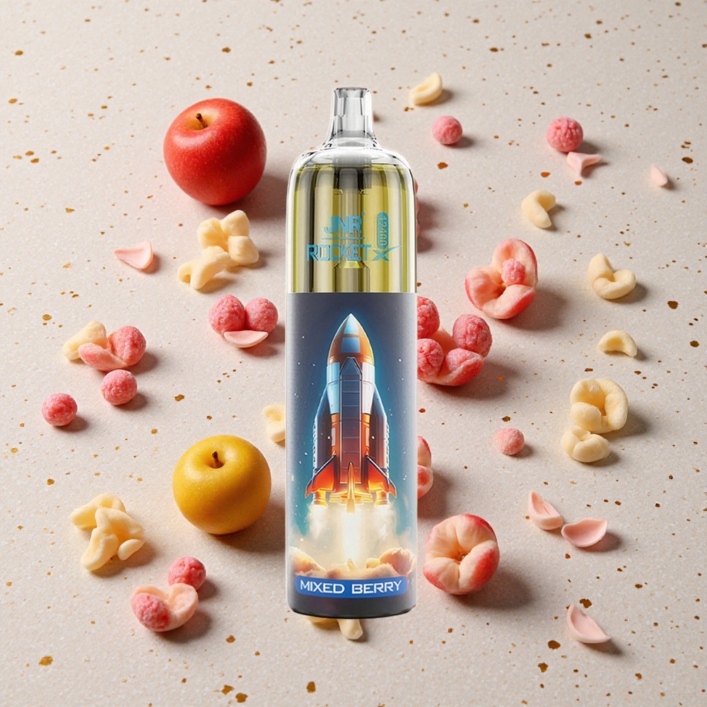 JNR Rocket-X 12400 Puffs Směs Bobulí Nastavitelný Průtok Vzduchu 25ml Kapacita E-liquidu