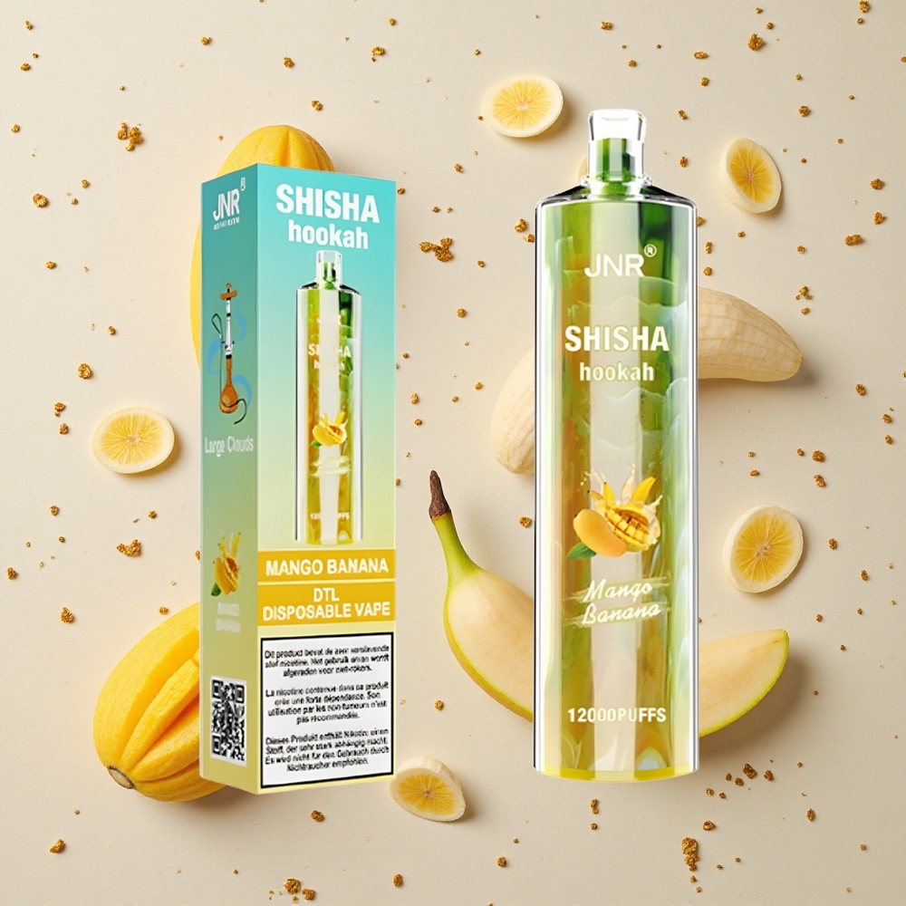 JNR Shisha Hookah 12000 Puffs Mangová Banánová 750mAh 24ml