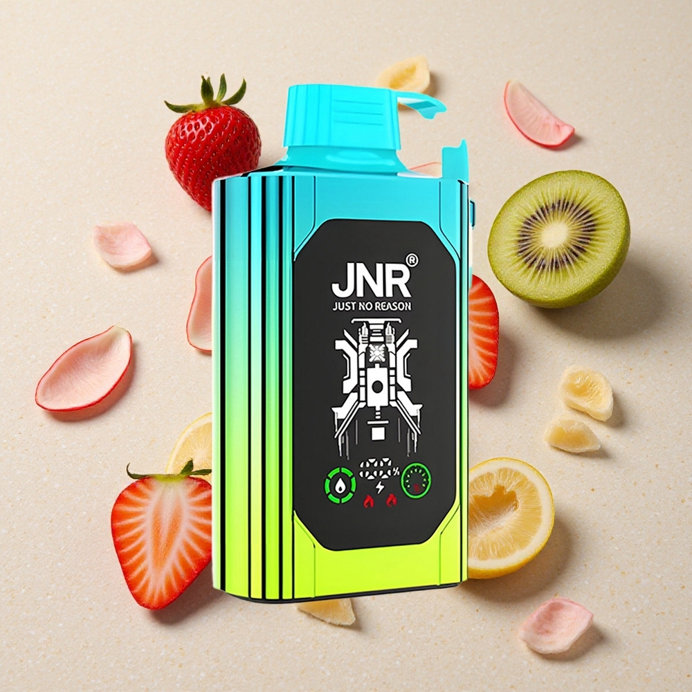 JNR Shisha Hookah Box 20500 Puffs Jahoda Kiwi HD Displej Duální Síťové Cívky