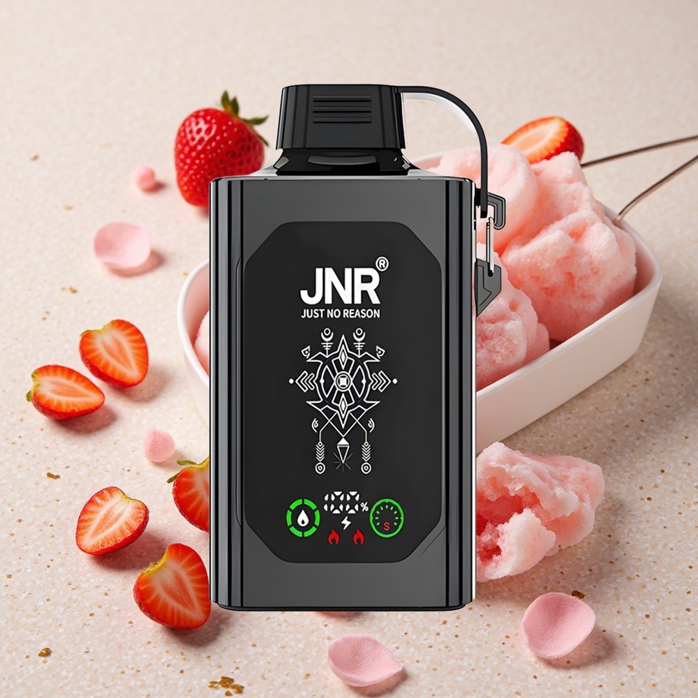 JNR Shisha Hookah Box 20500 Puffs Jahoda Led HD Display 1000mAh 25ml Dvojitá síťová cívka a dvojité jádro