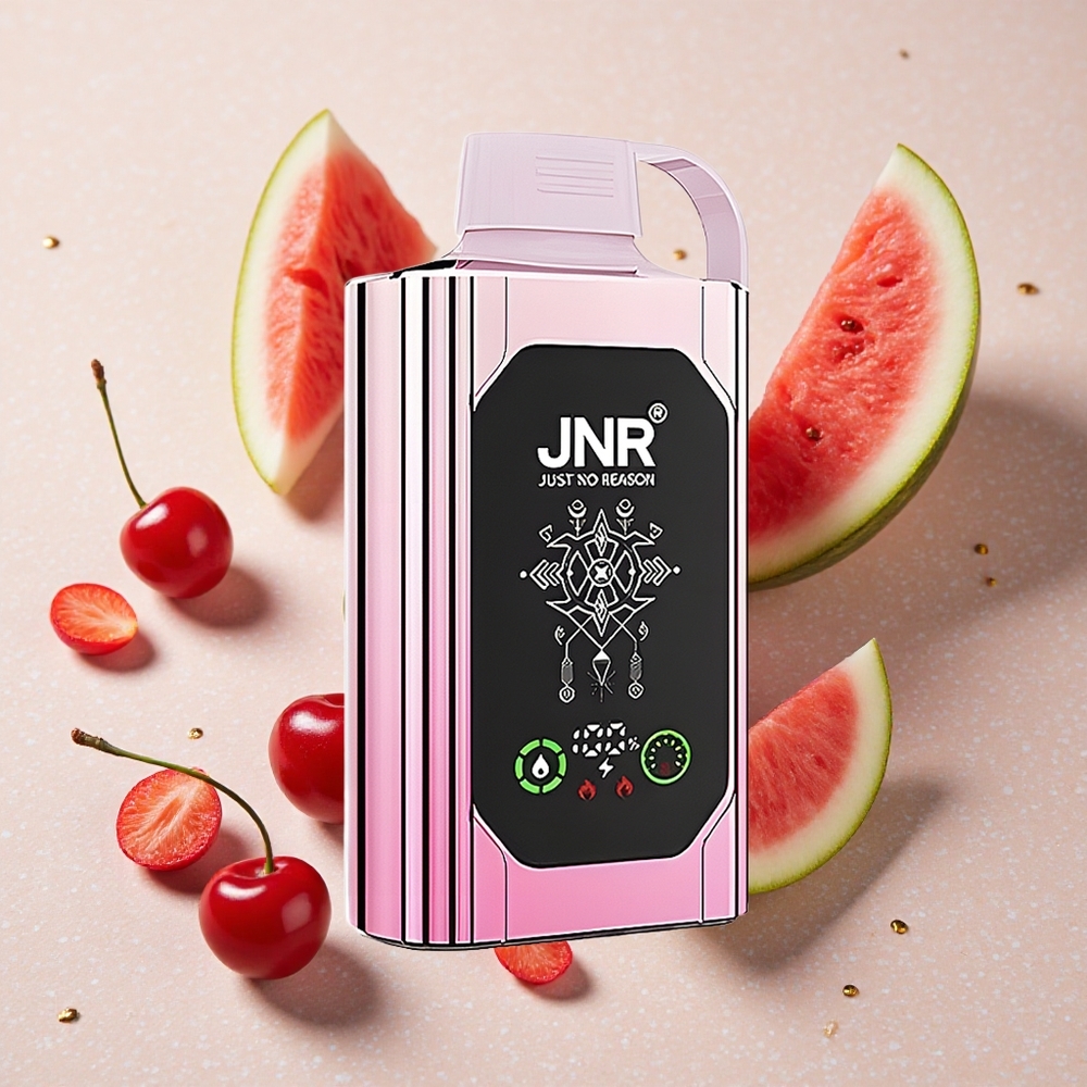JNR Shisha Hookah Box 20500 Puffs Jednorázová Vape Třešeň Meloun Mrazík HD Displej 25ml Kapalina
