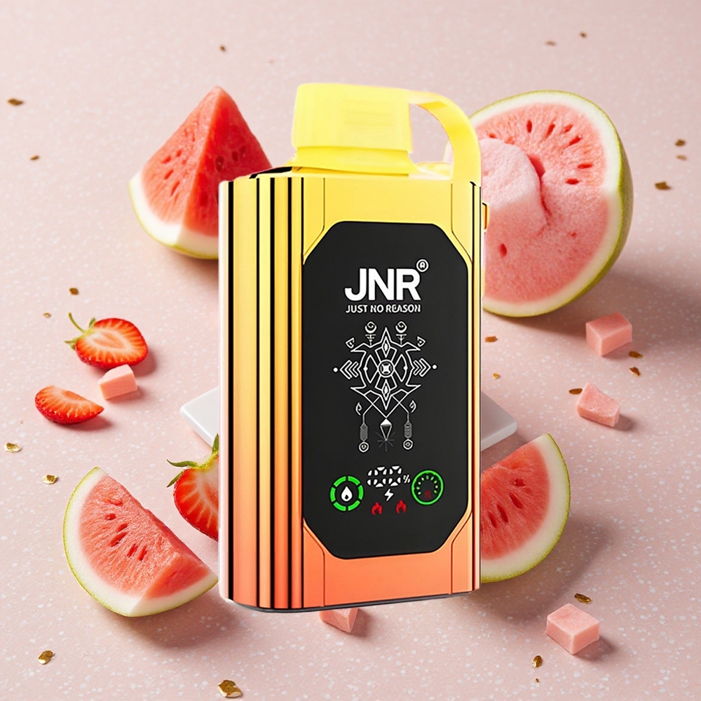 JNR Shisha Hookah Box 20500 Puffs Vodní Meloun Jahoda Bublinková Žvýkačka 1000mAh 25ml Dvojitá síťová cívka a dvojité jádro