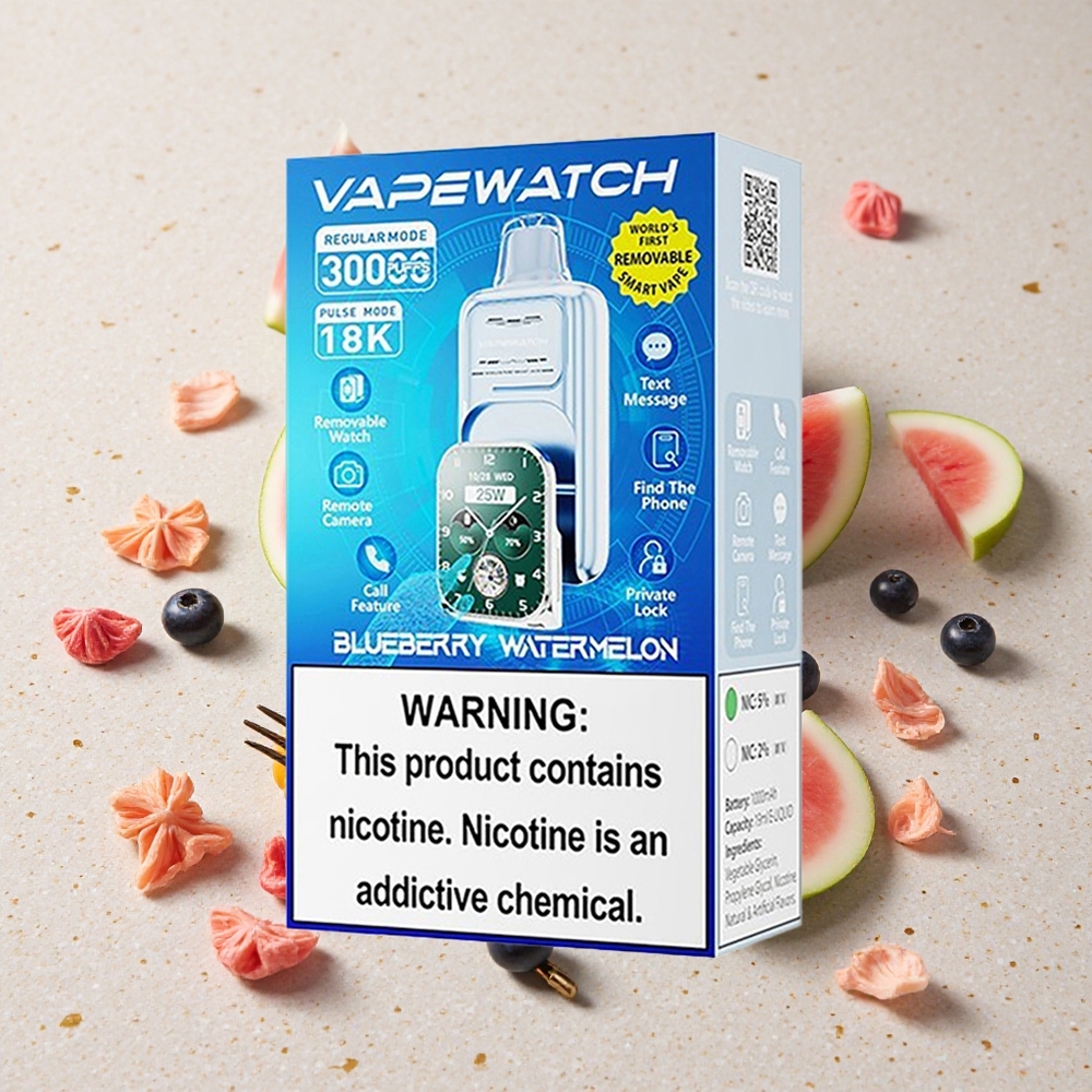 JNR Vape Watch 30000 Puffs Borůvka Meloun 1000mAh 19mL