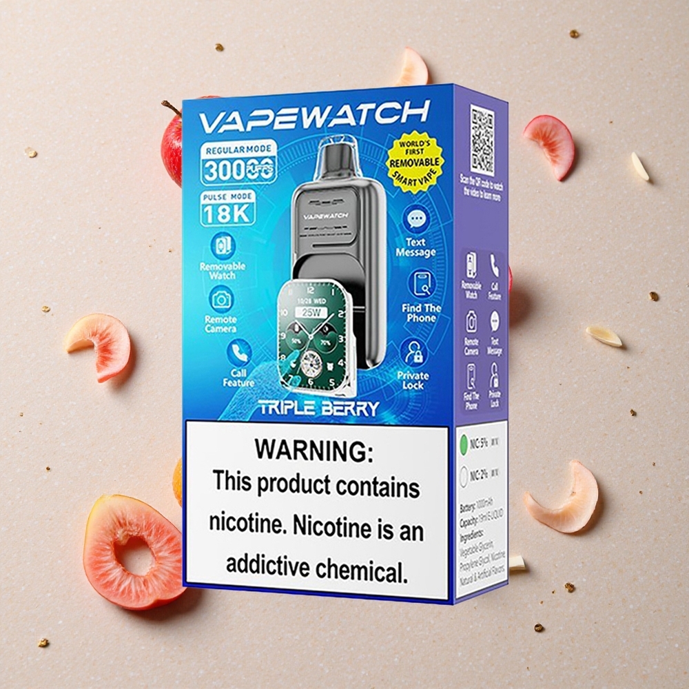 JNR Vape Watch 30000 Puffs Jednorázová Vape Trojité Bobule s 1000mAh Baterií a 19mL Náplně