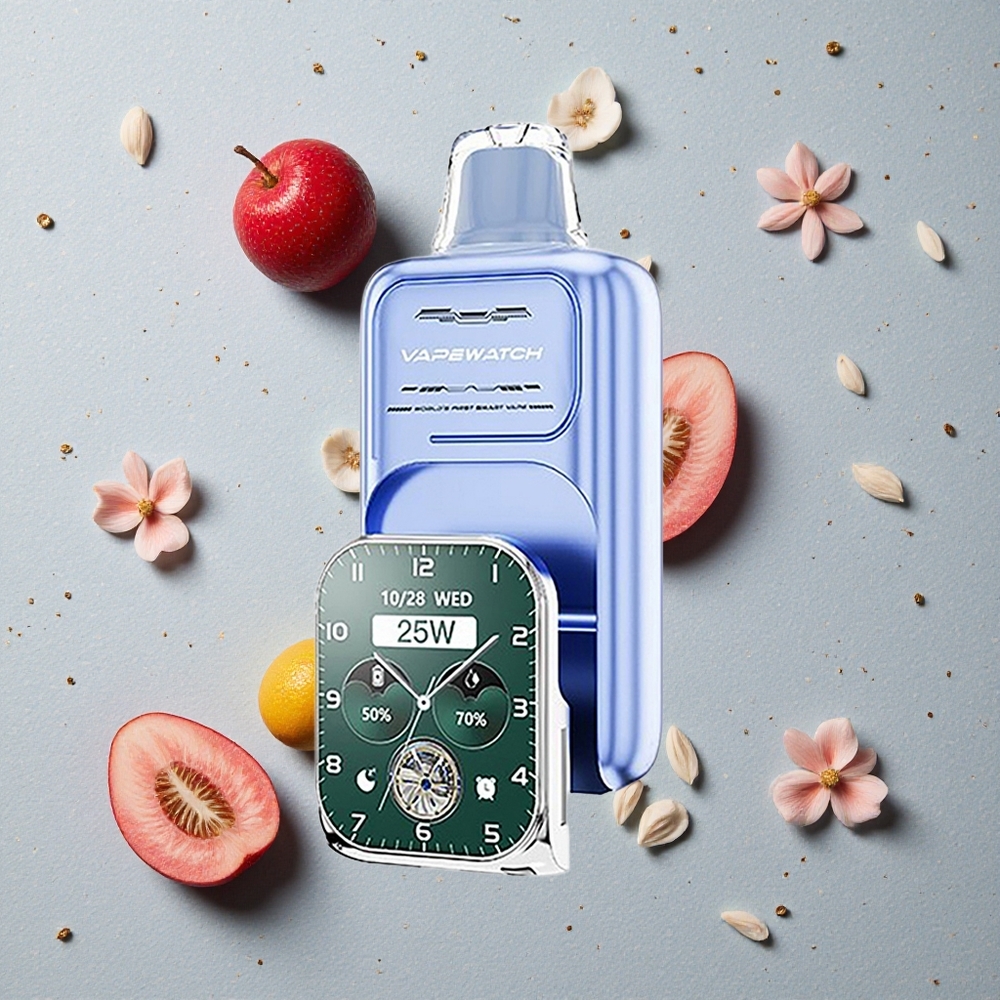 JNR Vape Watch 30000 Puffs Modrá Malina Led 1000mAh 19mL