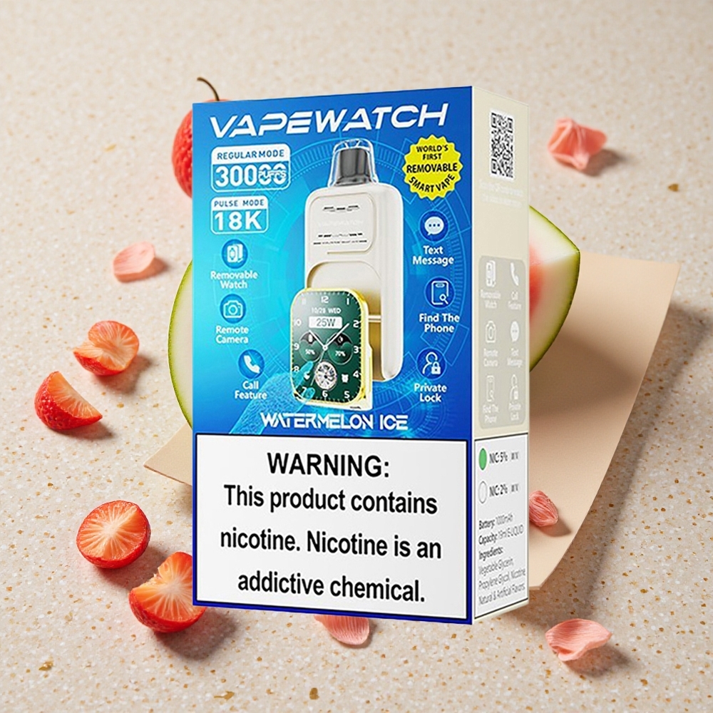 JNR Vape Watch 30000 Puffs Vodní meloun Led 1000mAh 19mL