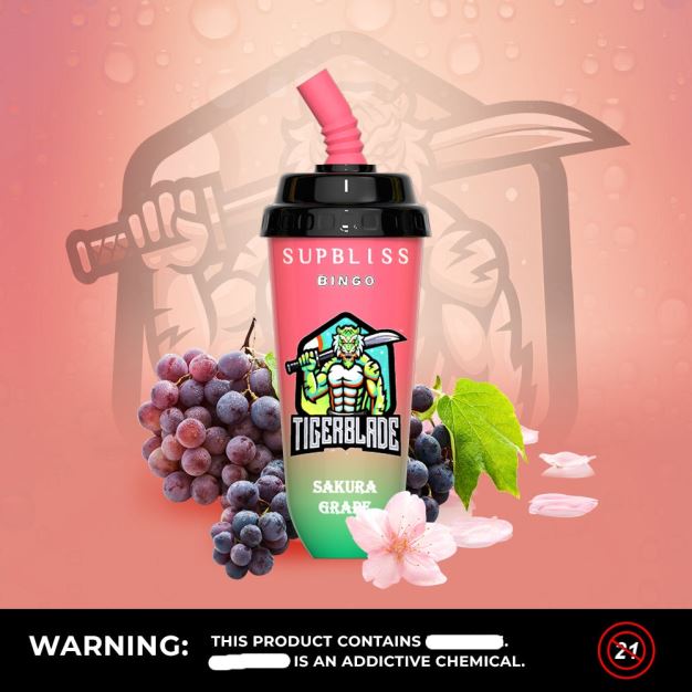 RandM Supbliss Bingo 8000 vape pod zařízení 1ks hrozen sakura RandM vape supplier - 0244R261