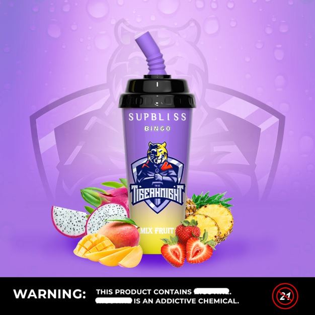 RandM Supbliss Bingo 8000 vape pod zařízení 1ks růžový citron RandM vape Czech Republic - 0244R260