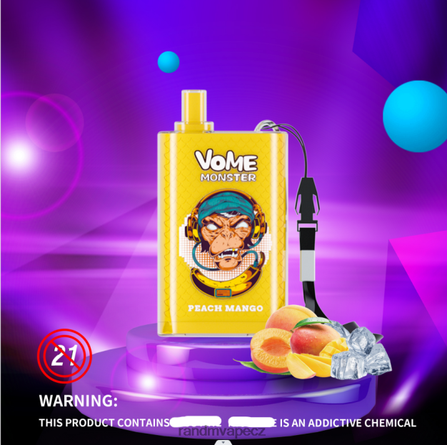 RandM Vome Monster 10000 vape pod zařízení s ovládáním průtoku vzduchu 1ks smíšené bobule RandM tornado cena - 0244R278