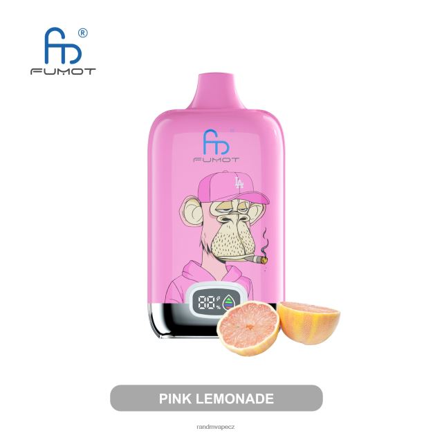 Fumot Original RandM Digital Box 12000 baterie a kapalný displej vape zařízení růžová limonáda RandM vape supplier - 0244R11