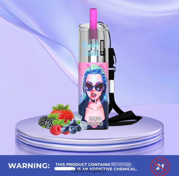 RandM Tornado 10000 plus zařízení na regulaci průtoku vzduchu 1ks borůvková žvýkačka RandM vape CZ - 0244R82
