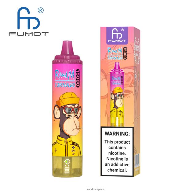Fumot RandM Tornado 15000 vape zařízení s baterií a displejem džusu verze 1 ananasový led RandM tornado CZ - 0244R23