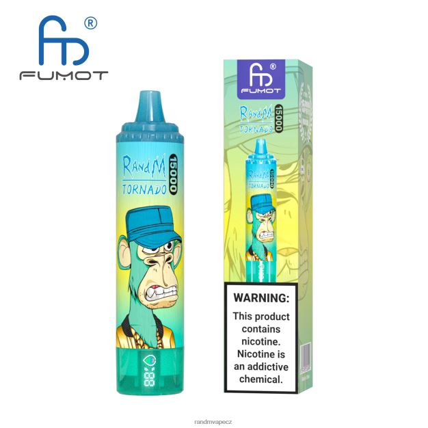 Fumot RandM Tornado 15000 vape zařízení s baterií a displejem džusu verze 1 ananasový led RandM tornado CZ - 0244R23