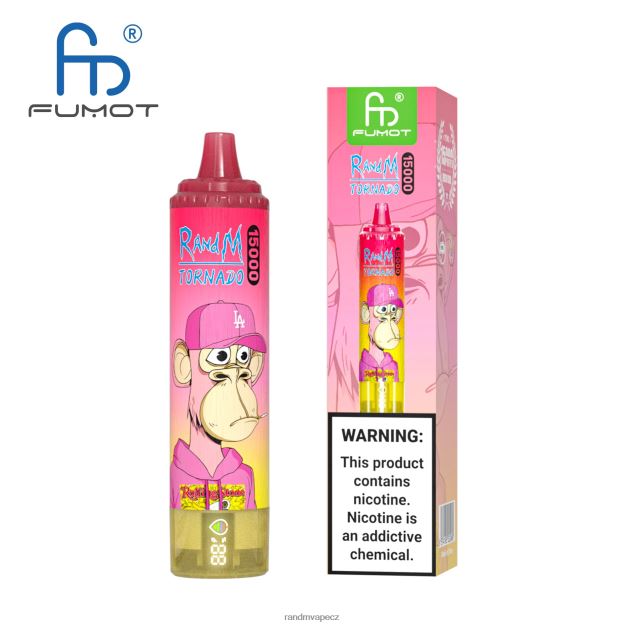 Fumot RandM Tornado 15000 vape zařízení s baterií a displejem džusu verze 1 ananasový led RandM tornado CZ - 0244R23