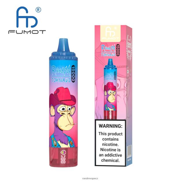 Fumot RandM Tornado 15000 vape zařízení s baterií a displejem džusu verze 1 ananasový led RandM tornado CZ - 0244R23