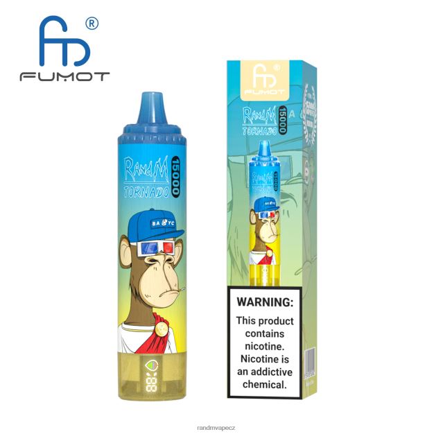 Fumot RandM Tornado 15000 vape zařízení s baterií a displejem džusu verze 1 ananasový led RandM tornado CZ - 0244R23