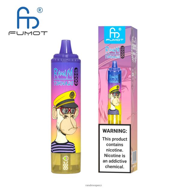 Fumot RandM Tornado 15000 vape zařízení s baterií a displejem džusu verze 1 ananasový led RandM tornado CZ - 0244R23