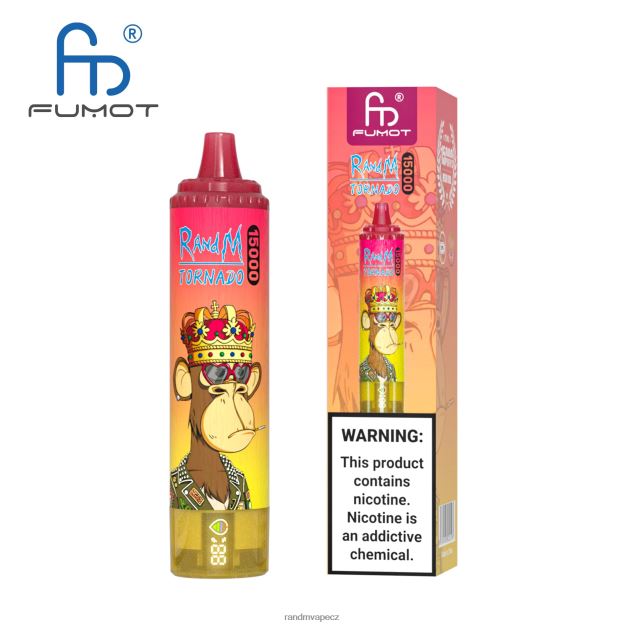 Fumot RandM Tornado 15000 vape zařízení s baterií a displejem džusu verze 1 ananasový led RandM tornado CZ - 0244R23