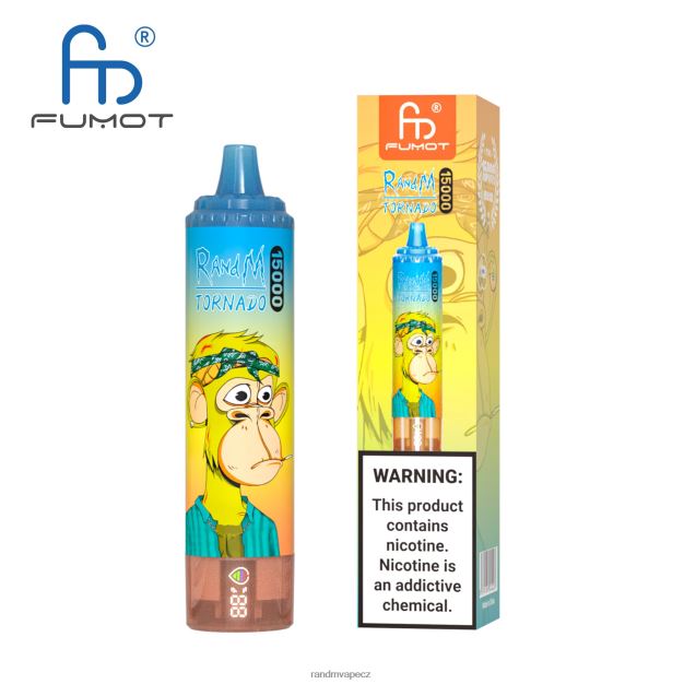 Fumot RandM Tornado 15000 vape zařízení s baterií a displejem džusu verze 1 ananasový led RandM tornado CZ - 0244R23
