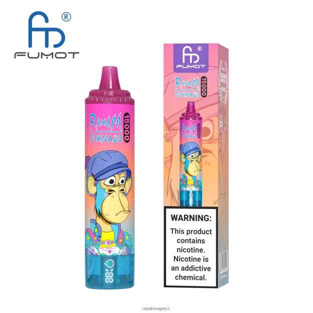 Fumot RandM Tornado 15000 vape zařízení s baterií a displejem džusu verze 1 ananasový led RandM tornado CZ - 0244R23