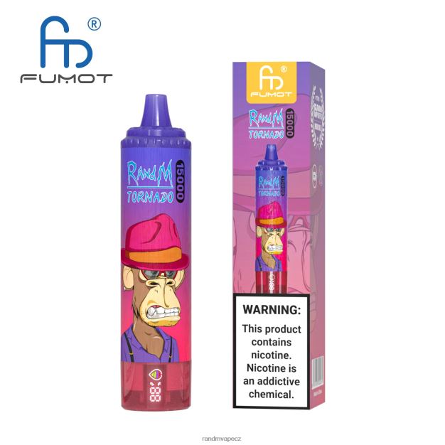 Fumot RandM Tornado 15000 vape zařízení s baterií a displejem džusu verze 1 ananasový led RandM tornado CZ - 0244R23