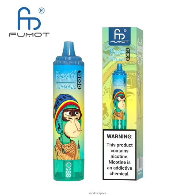 Fumot RandM Tornado 15000 vape zařízení s baterií a displejem džusu verze 1 ananasový led RandM tornado CZ - 0244R23