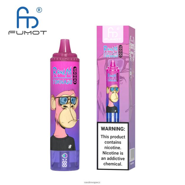 Fumot RandM Tornado 15000 vape zařízení s baterií a displejem džusu verze 1 ananasový led RandM tornado CZ - 0244R23