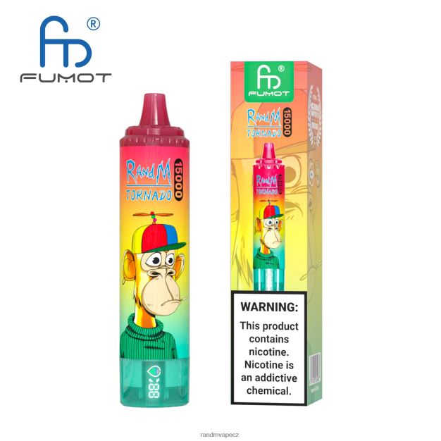 Fumot RandM Tornado 15000 vape zařízení s baterií a displejem džusu verze 1 ananasový led RandM tornado CZ - 0244R23