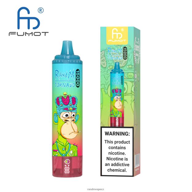 Fumot RandM Tornado 15000 vape zařízení s baterií a displejem džusu verze 1 ananasový led RandM tornado CZ - 0244R23