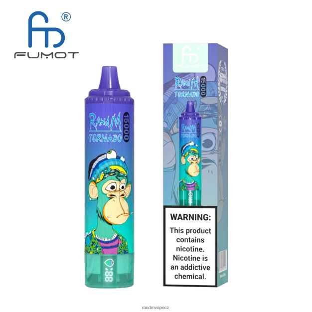 Fumot RandM Tornado 15000 vape zařízení s baterií a displejem džusu verze 1 ananasový led RandM tornado CZ - 0244R23